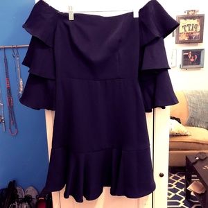 Off the Shoulder BCBGMaxAzria Ruffle Dress